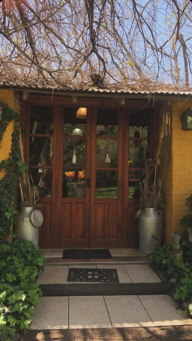 Entrada de la cabaña